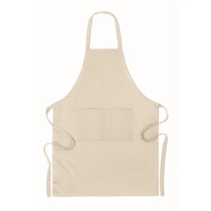 Schort organisch katoen beige 1 kleur td 10910