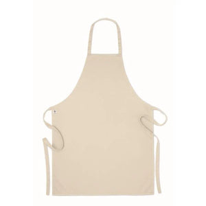 Schort organisch katoen beige onbedrukt 10918