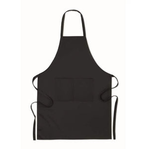 Schort organisch katoen zwart 1 kleur td 10932