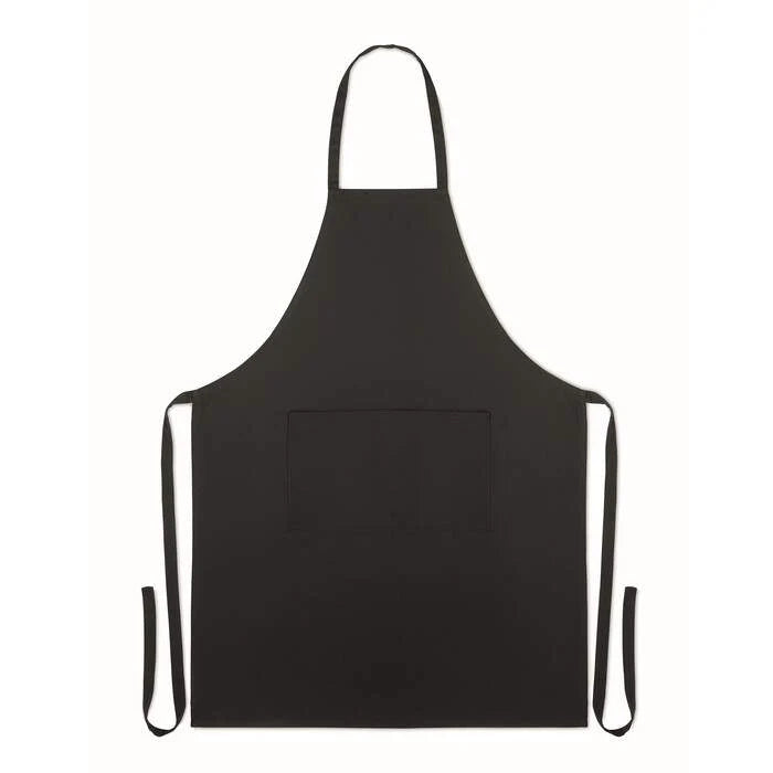 Schort organisch katoen blauw 3 kleuren zd 10926