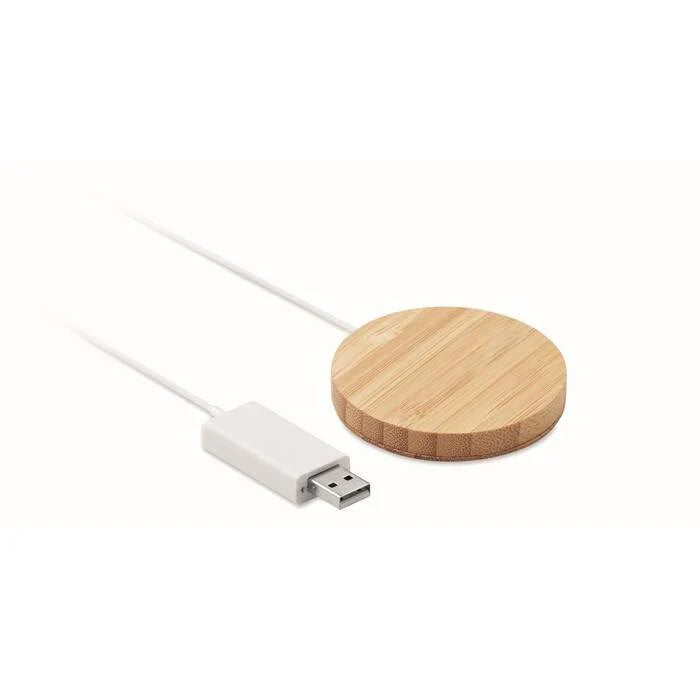 Magnetische draadloze oplader hout onbedrukt 7533