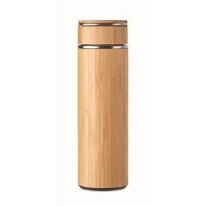 Dubbelwandige thermosfles 480ML hout 4 kleuren tp 3429