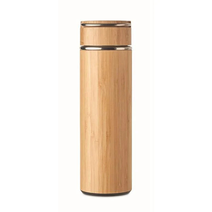 Dubbelwandige thermosfles 480ML hout 4 kleuren tp 3429