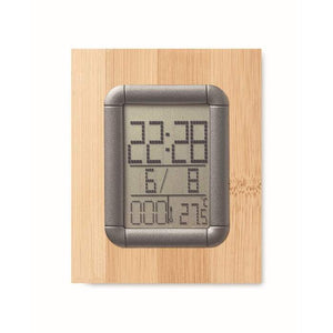 Bamboe pennenbak met LCD klok hout 3 kleuren tp 1250