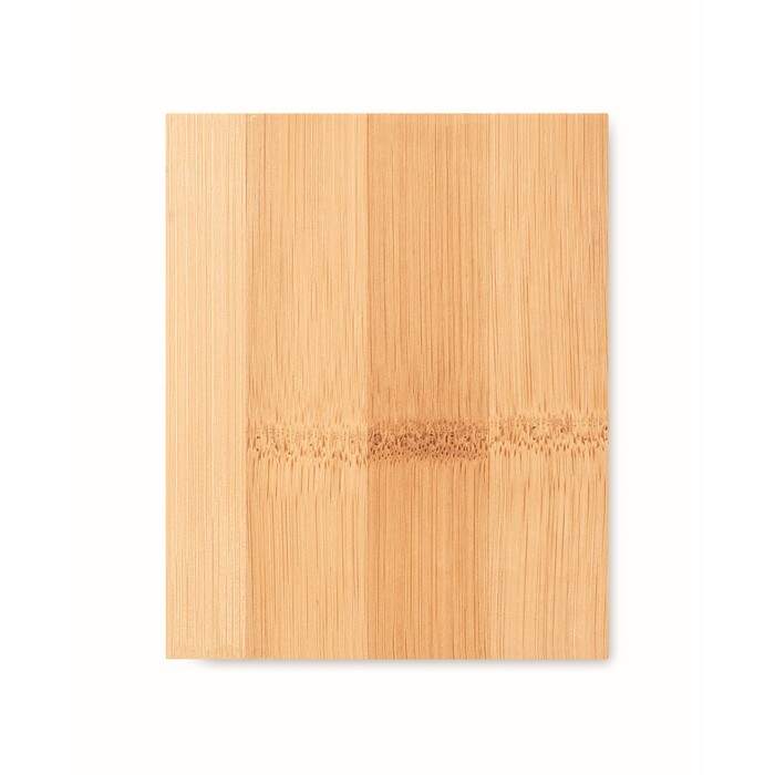 Bamboe pennenbak met LCD klok sample
