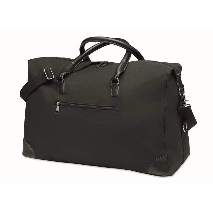 Canvas weekendtas 340 gr/m&sup2; zwart 1 kleur td 2001
