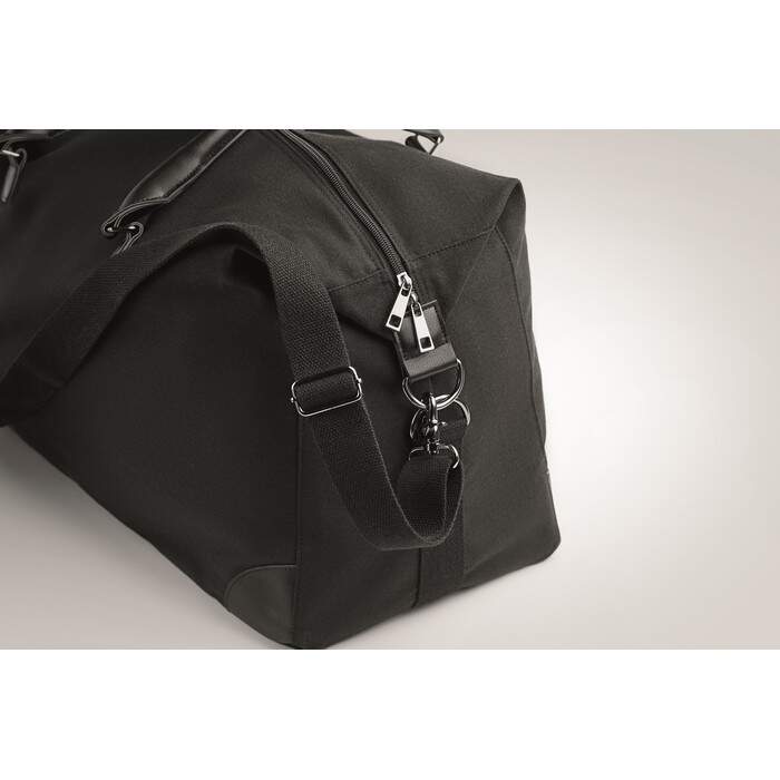 Canvas weekendtas 340 gr/m&sup2; zwart onbedrukt 2002