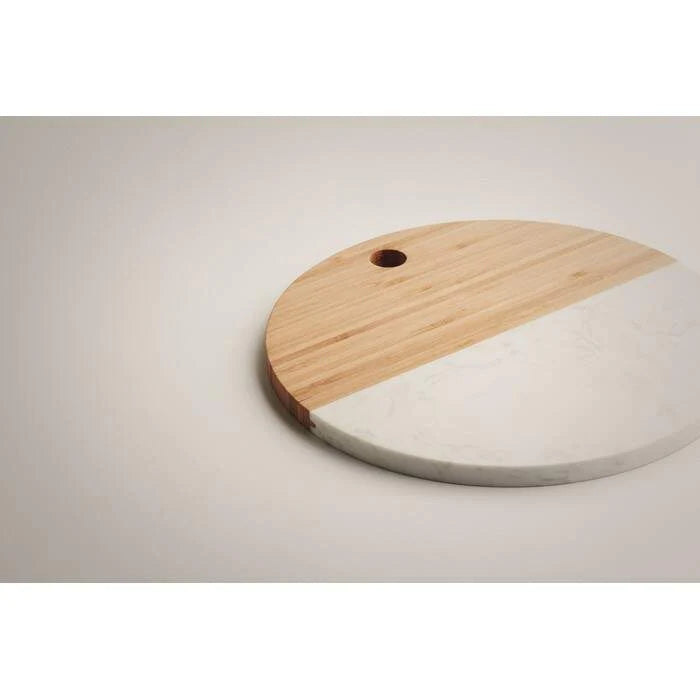 Serveerplank marmer/ bamboe sample