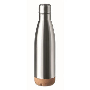 Dubbelwandige fles 600 ml zilver Graveren 3367