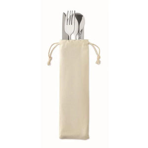 RVS bestekset CUSTA SET beige 3 kleuren zd 10566