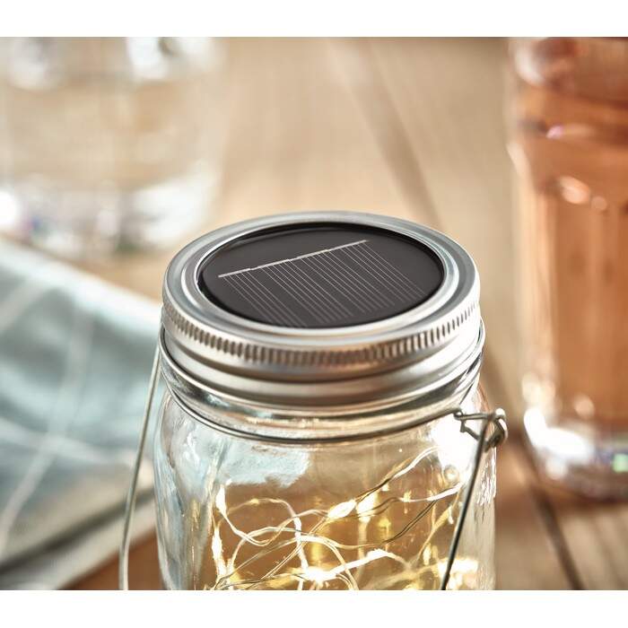 Mason jar solar buitenlamp POT LAMP transparant 4 kleuren tp 7726