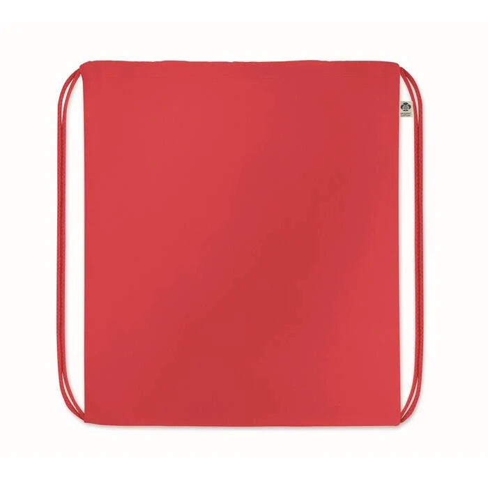 Trekkoord rugzak van organisch YUKI COLOUR blauw 2 kleuren zd 12646