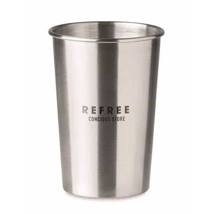 RVS beker 350ml BONGO zilver onbedrukt 10561