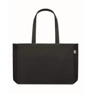 Gerecyclede tas 280 gr/m&sup2; RESPECT COLOURED zwart 2 kleuren zd 4385