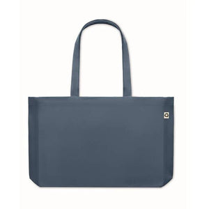 Gerecyclede tas 280 gr/m&sup2; RESPECT COLOURED blauw 1 kleur zd 4377