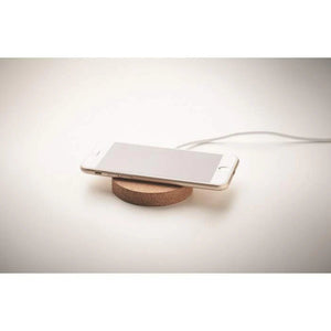 Draadloze oplader rond KOKE beige Graveren 2973
