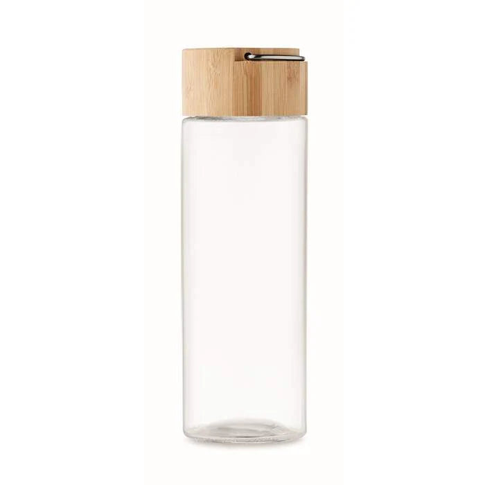 Glazen fles 500ml bamboe dop AMELAND 4489