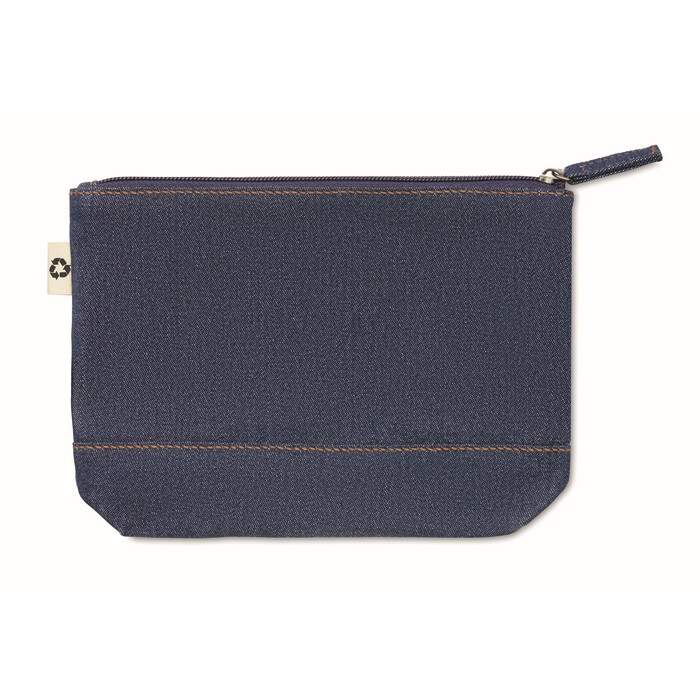 Gerecycled denim toilettasje STYLE POUCH blauw 4 kleuren zd 4292
