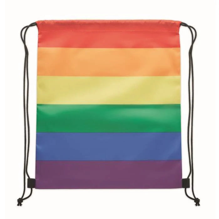 Regenboog RPET trekkoordrugzak BOW 9803