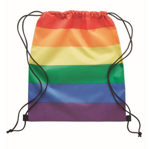 Regenboog RPET trekkoordrugzak BOW 9804