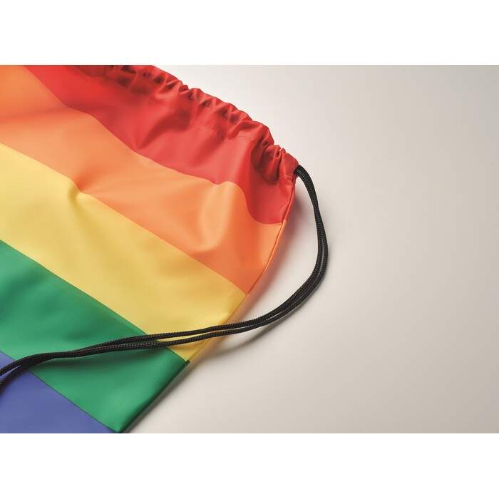 Regenboog RPET trekkoordrugzak BOW 9805