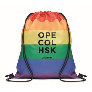 Regenboog RPET trekkoordrugzak BOW meerkleurig onbedrukt 9806