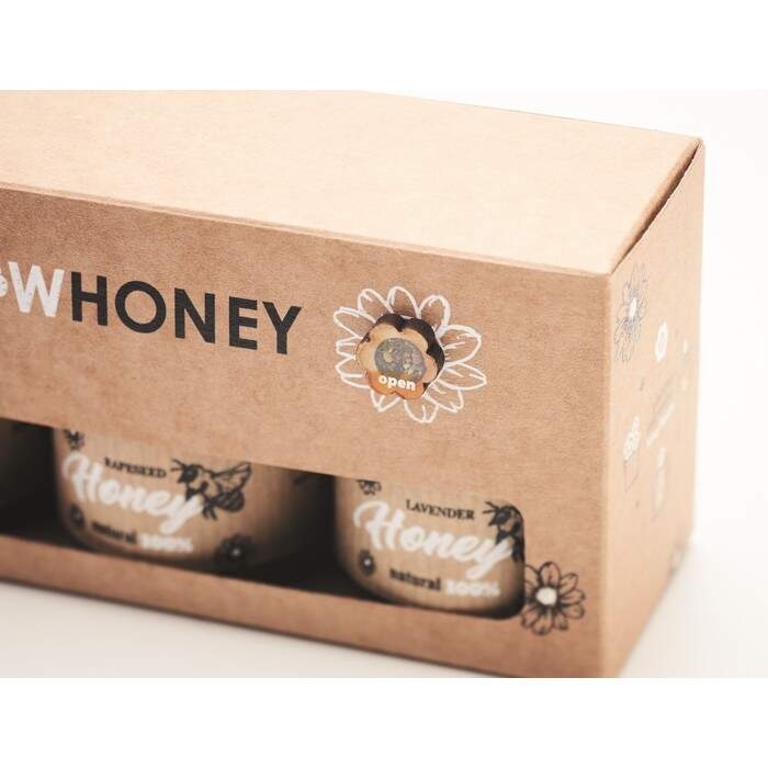 Set van 3 wilde bloemenhoning BEEBEE SET sample