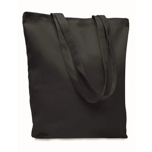 Stevige canvas boodschappentas RASSA COLOURED zwart 2 kleuren zd 11932
