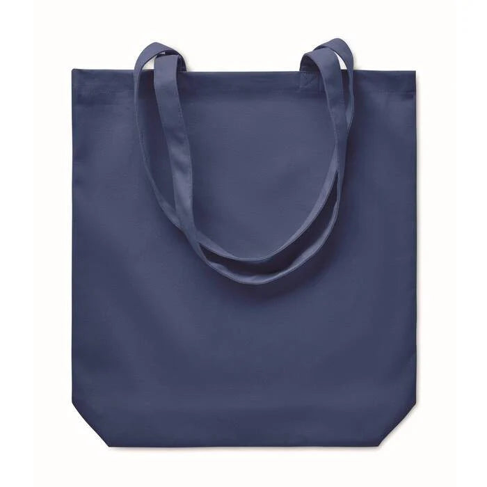 Stevige canvas boodschappentas RASSA COLOURED blauw 1 kleur zd 11923