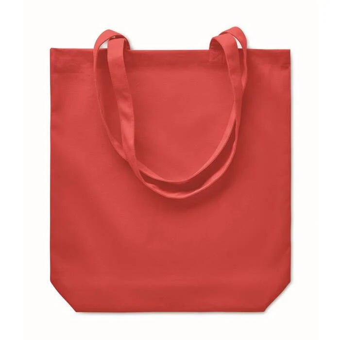 Stevige canvas boodschappentas RASSA COLOURED blauw 4 kleuren zd 11926