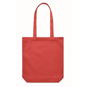 Stevige canvas boodschappentas RASSA COLOURED rood 1 kleur zd 11928
