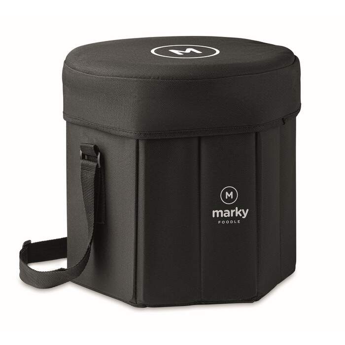 Opvouwbare koeltas- /krukje SEAT & DRINK zwart 2 kleuren zd 8723