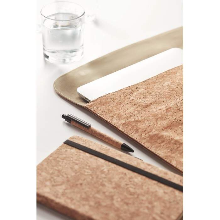 Laptopcover van kurk GRACE beige onbedrukt 6941