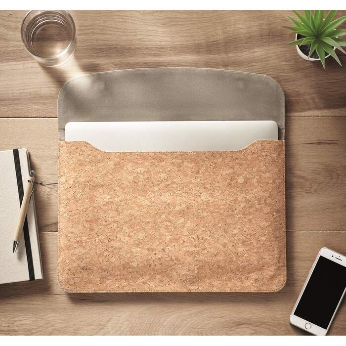 Laptopcover van kurk GRACE beige 3 kleuren zd 6939