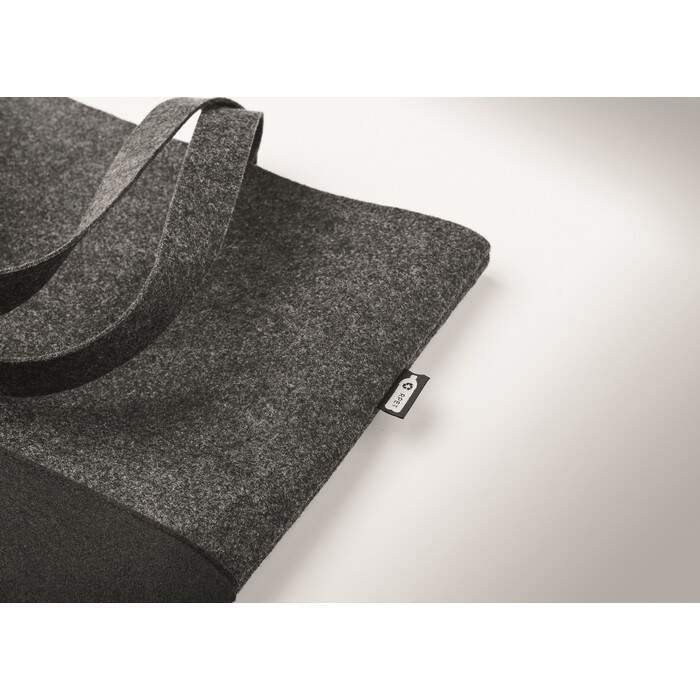 RPET vilten boodschappentas DUO INDICO donkergrijs 4 kleuren zd 10248