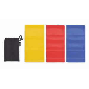Set van 3 TPE fitness banden TOP FIT zwart onbedrukt 11103