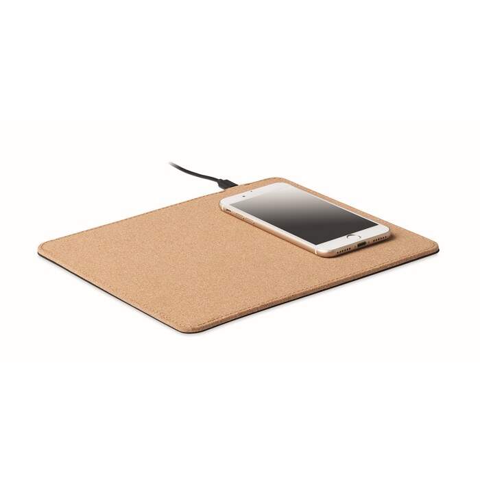 Muismat 10W oplader WIRELESS MATTY beige onbedrukt 8071