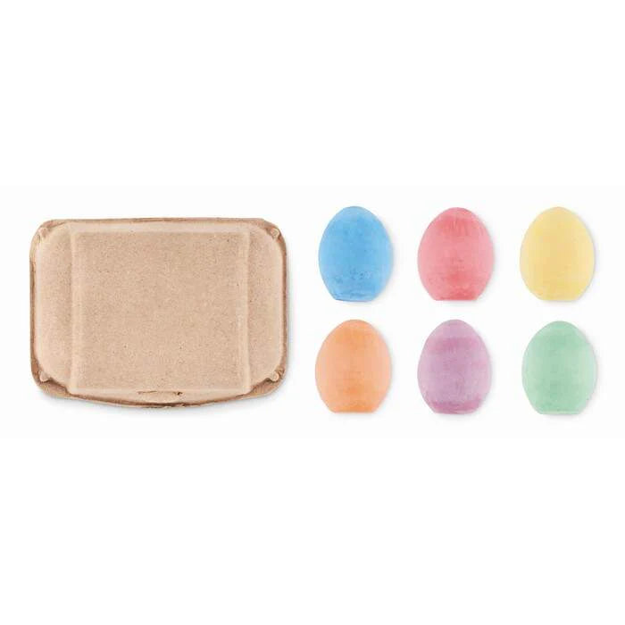 6 krijteieren in doosje TAMAGO 225