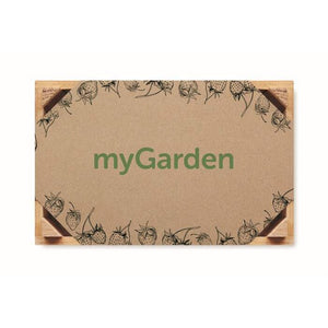 Aardbeienpakket in houten krat STRAWBERRY hout 4 kleuren zd 493