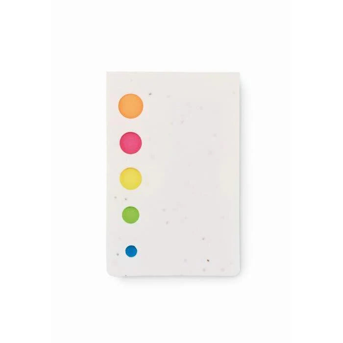 Zaadpapier pagemarkers MEMO SEED wit 4 kleuren tp 13462
