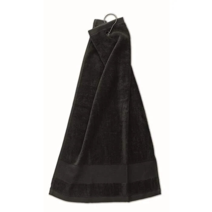 Katoenen golfhanddoek HITOWGO zwart 1 kleur zd 5849