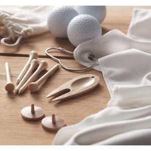 Golf accessoires set in etui DORMIE beige onbedrukt 4575