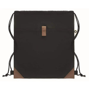 Trekkoord rugzak PANDA BAG zwart 2 kleuren zd 12641