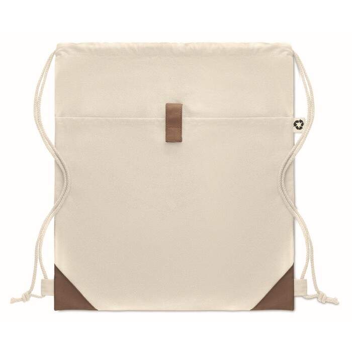 Trekkoord rugzak PANDA BAG beige 3 kleuren zd 12638