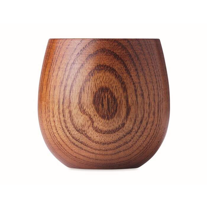 Eikenhouten beker 250 ml OVALIS hout 3 kleuren tp 3555