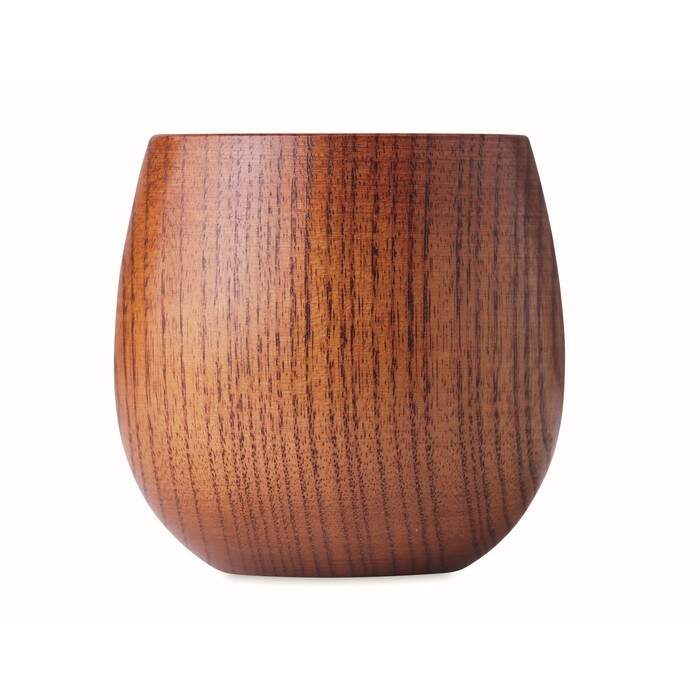 Eikenhouten beker 250 ml OVALIS hout 4 kleuren tp 3556