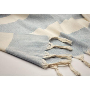 Hamman handdoek 140 gr/m&sup2; AGOURA blauw Full colour 4821