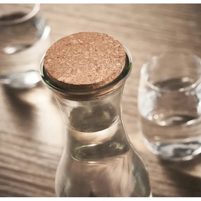 Karaf van gerecycled glas 1L PICCA  met opdruk