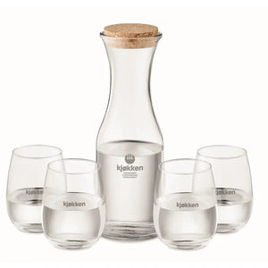 Drankenset gerecycled glas PICCADILLY  met opdruk