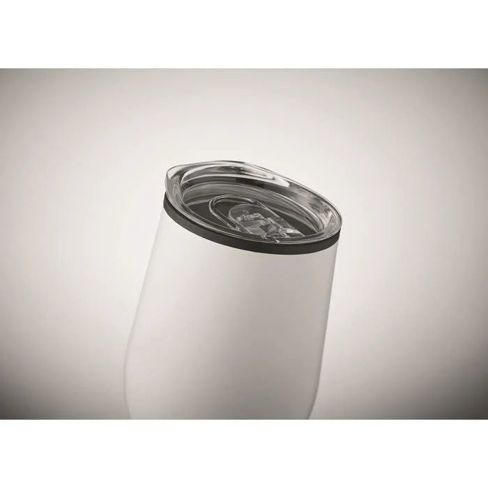 Dubbelwandige reisbeker 350 ml zilver onbedrukt 3408